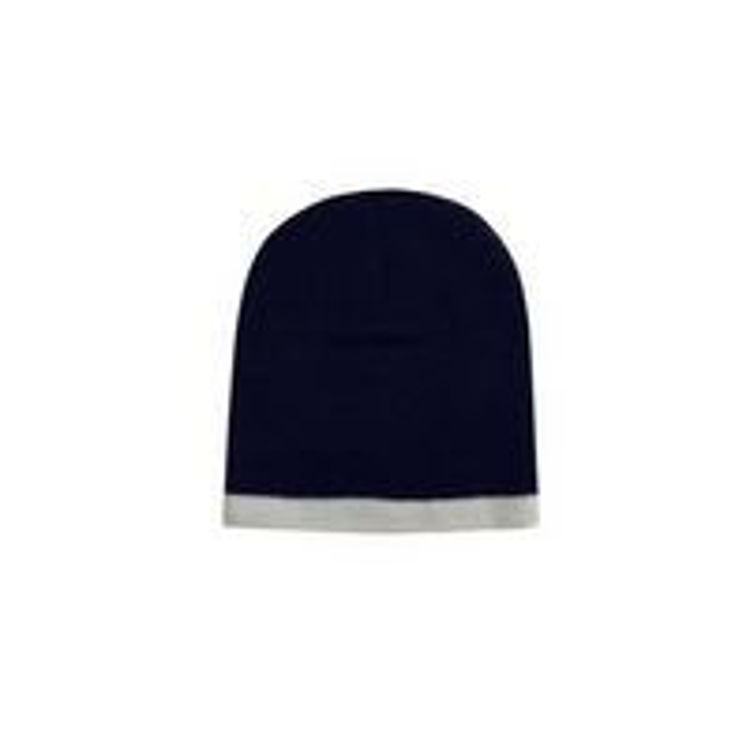 Picture of Roll Down Two Tone Acrylic Beanie