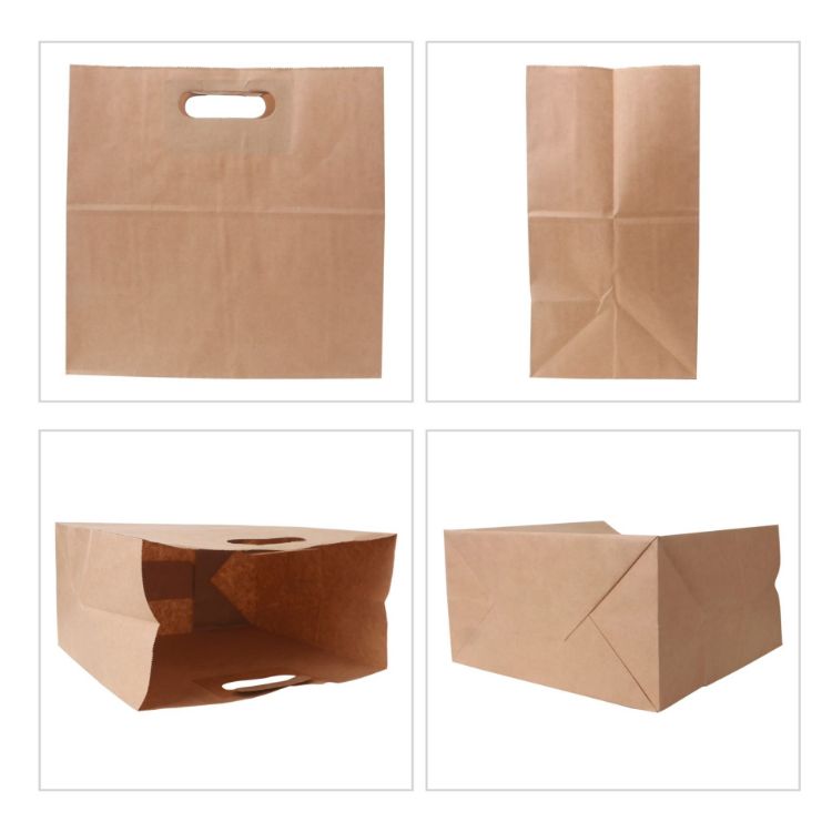 Picture of Die Cut Brown Kraft Paper Bag (280 x 280 x 150mm)