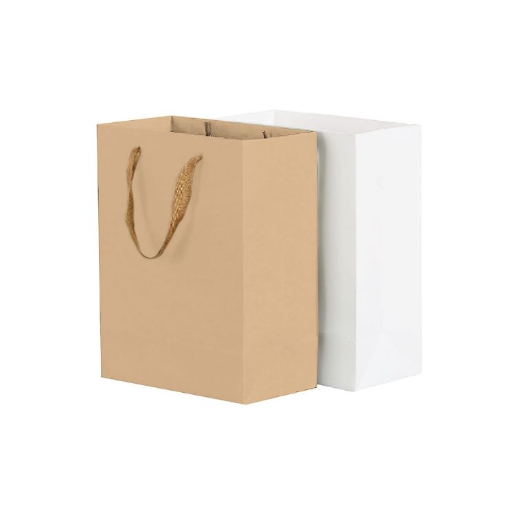 Picture of Medium Vertical Paper Bag with Fabric Flat Handle(210 x 270 x 110mm)