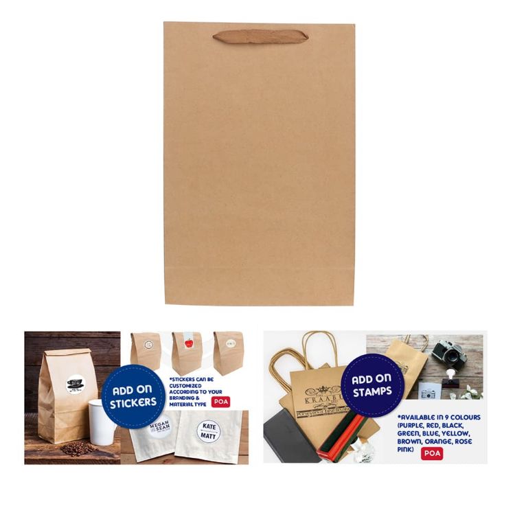 Picture of Small Vertical Paper Bag with Rope Handle(150 x 220 x 90mm)