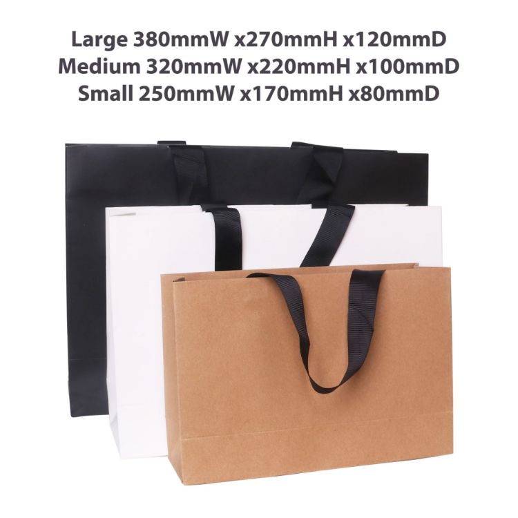 Picture of Medium Paper Bag with Flat Handle(320 x 220 x 100mm)