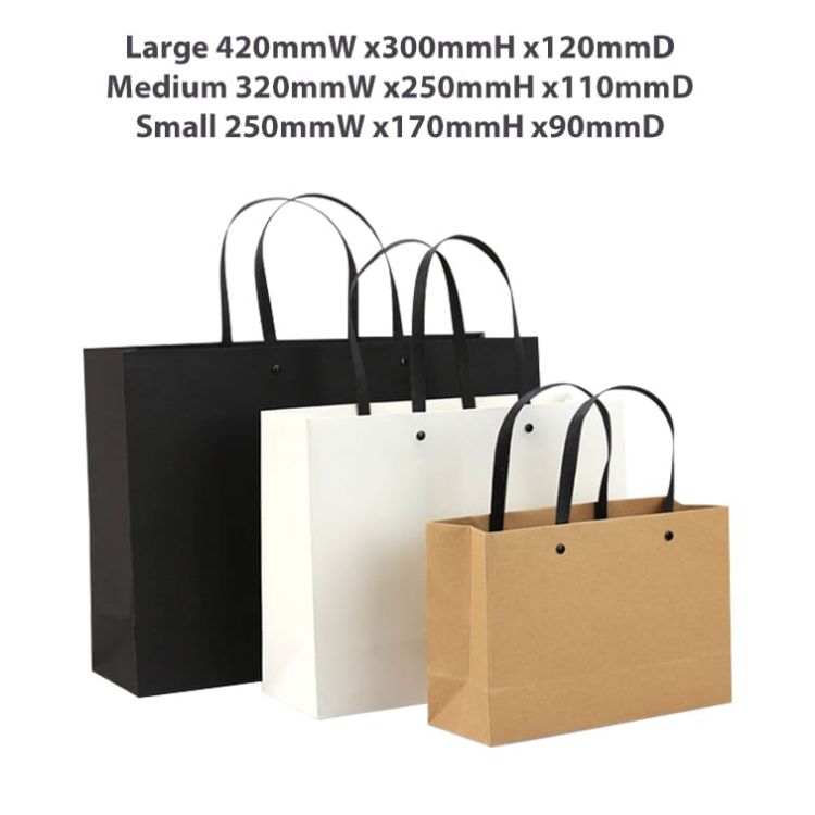 Picture of Medium Crosswise Paper Bag with Knitted Handle(320 x 250 x 110mm)