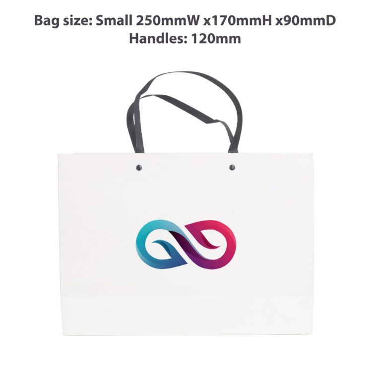 Picture of Small Crosswise Paper Bag with Knitted Handle(250 x 170 x 90mm)