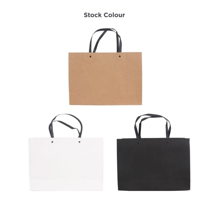 Picture of Small Crosswise Paper Bag with Knitted Handle(250 x 170 x 90mm)