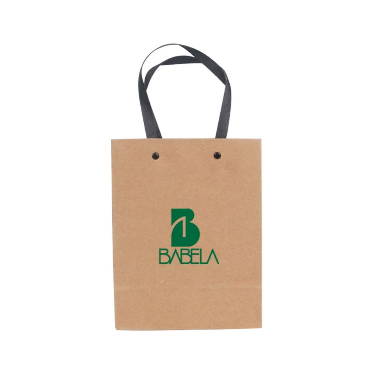 Picture of Small Vertical Paper Bag with Knitted Handle(170 x 220 x 100mm)