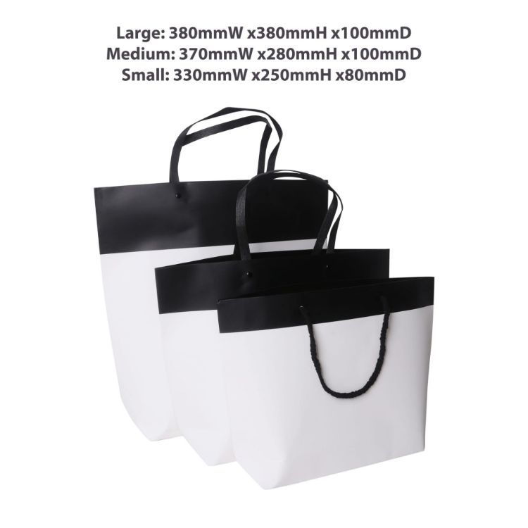 Picture of Large Black&White Boutique Paper Bag(380 x 380 x 100mm)