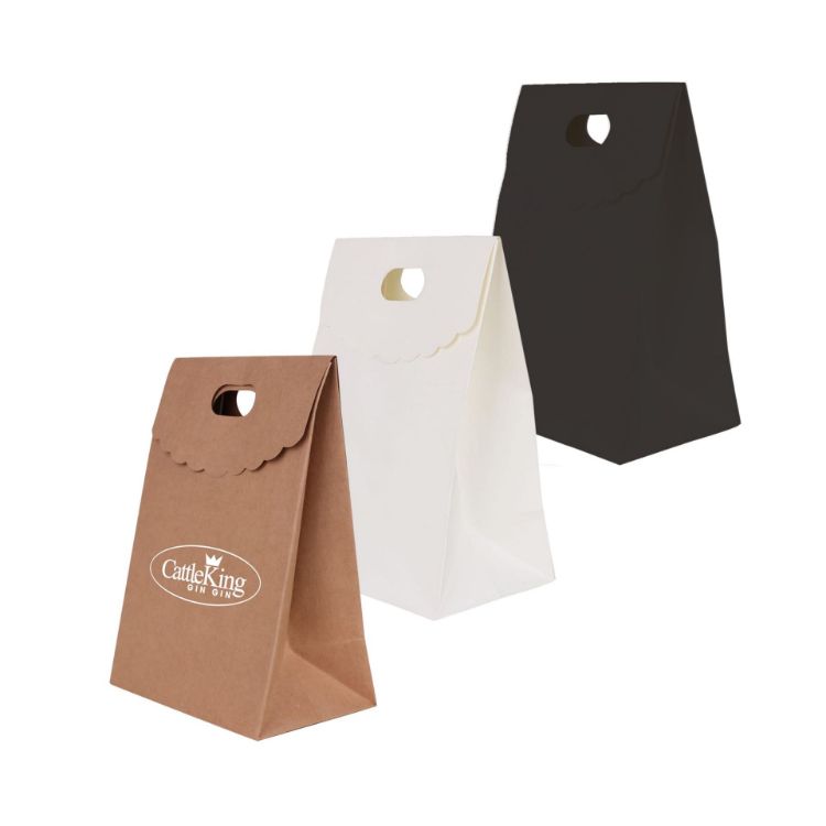Picture of Die cut Handle Bag with Flap(150x220x100mm+80mm flap)