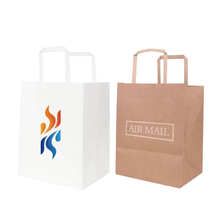 Picture of Flat Handle Kraft Paper Bag(215x265x165mm)