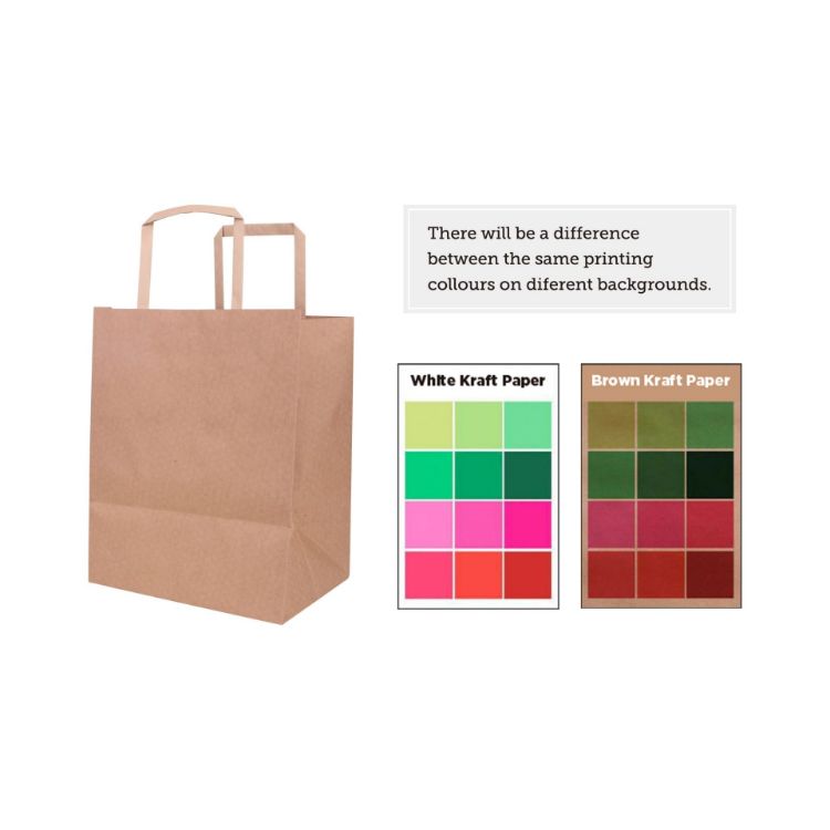 Picture of Flat Handle Kraft Paper Bag(215x265x165mm)