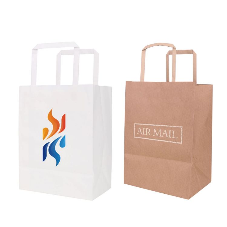 Picture of Flat Handle Kraft Paper Bag(175x240x110mm)