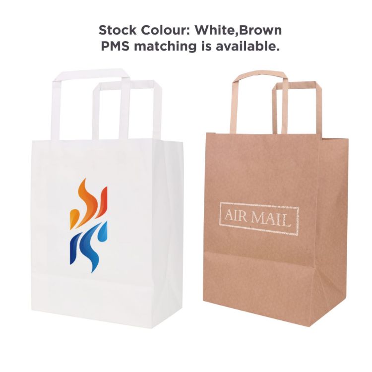 Picture of Flat Handle Kraft Paper Bag(175x240x110mm)