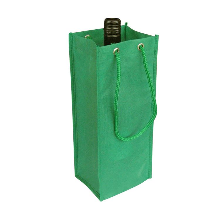 Picture of Non Woven Single Bottle Bag with Rope Handle