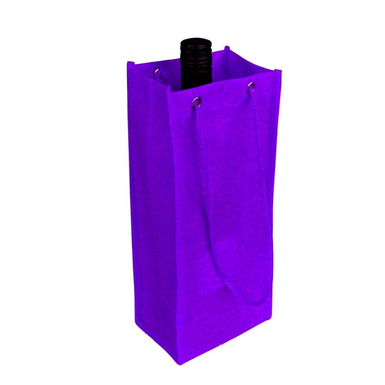 Picture of Non Woven Single Bottle Bag with Rope Handle