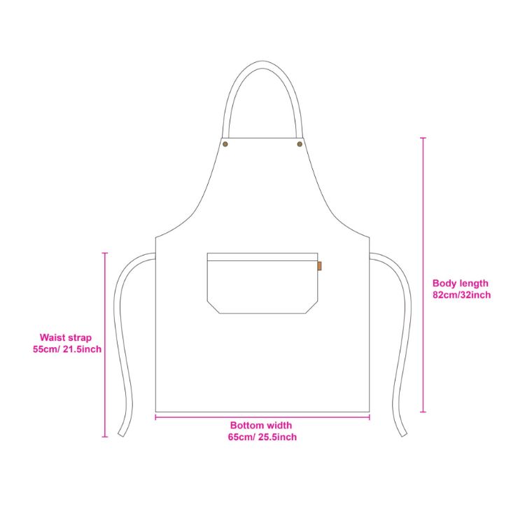 Picture of Poly-Cotton Canvas Full Bib Apron With Colour Neck Strap