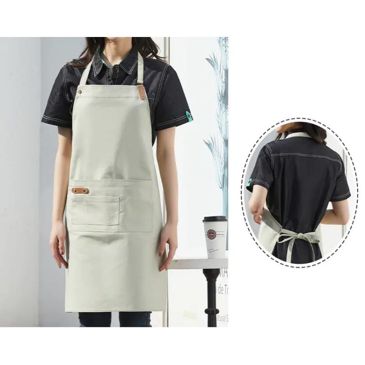 Picture of Poly-Cotton Canvas Full Bib Apron With Neck Strap