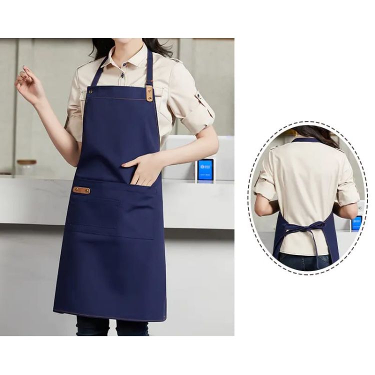 Picture of Poly-Cotton Canvas Full Bib Apron With Neck Strap