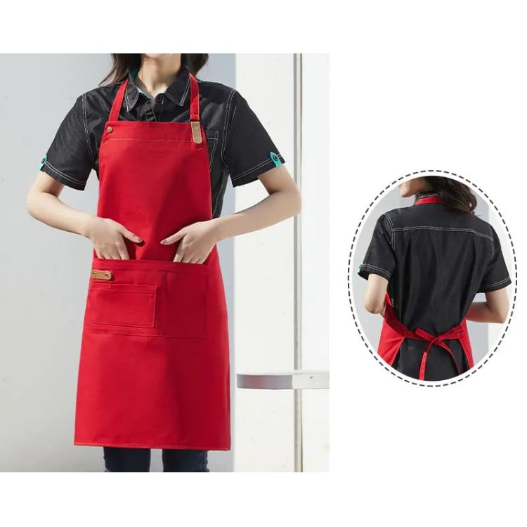 Picture of Poly-Cotton Canvas Full Bib Apron With Neck Strap