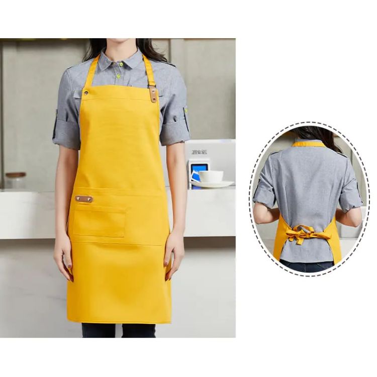 Picture of Poly-Cotton Canvas Full Bib Apron With Neck Strap