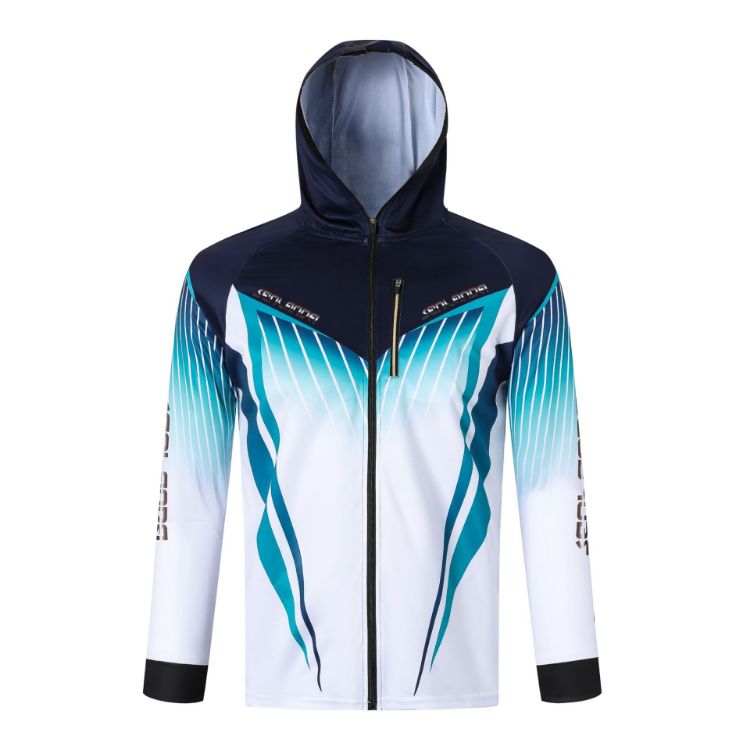 Picture of Men's 100% Polyester Sublimated Fishing Hooded Jacket