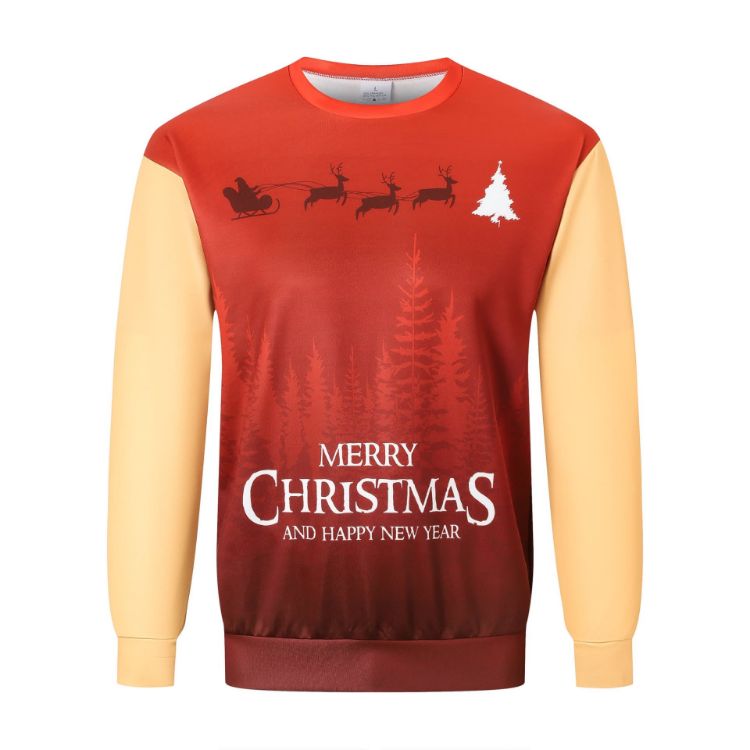 Picture of Unisex Adults Polyester Spandex Sublimated Christmas Sweatshirts