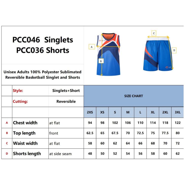 Picture of Unisex Adults 100% Polyester Sublimated Reversible Basketball Shorts