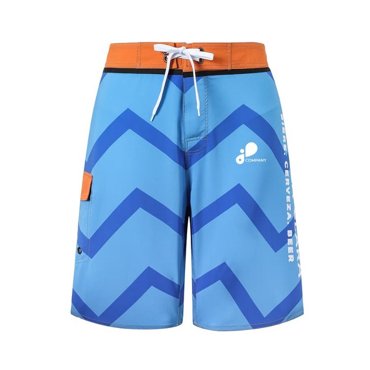 Picture of Men's Polyester Spandex Sublimated Swim Shorts Knee Length
