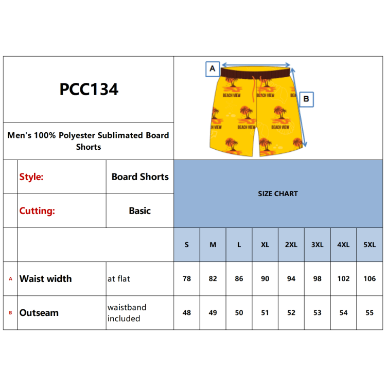 Picture of Men's Polyester Sublimated Board Shorts