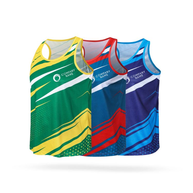 Picture of Men's 100%Polyester Sublimated Sports Singlet