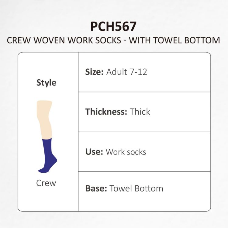 Picture of Crew Woven Work Socks - With Towel Bottom