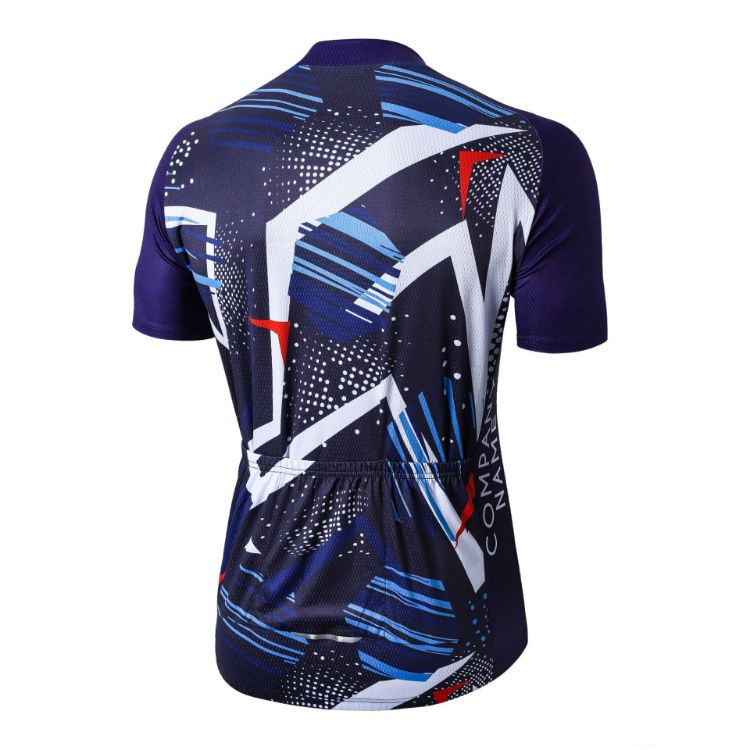 Picture of Unisex Sublimated Stand Collar  Raglan Short Sleeves Cycling Jersey