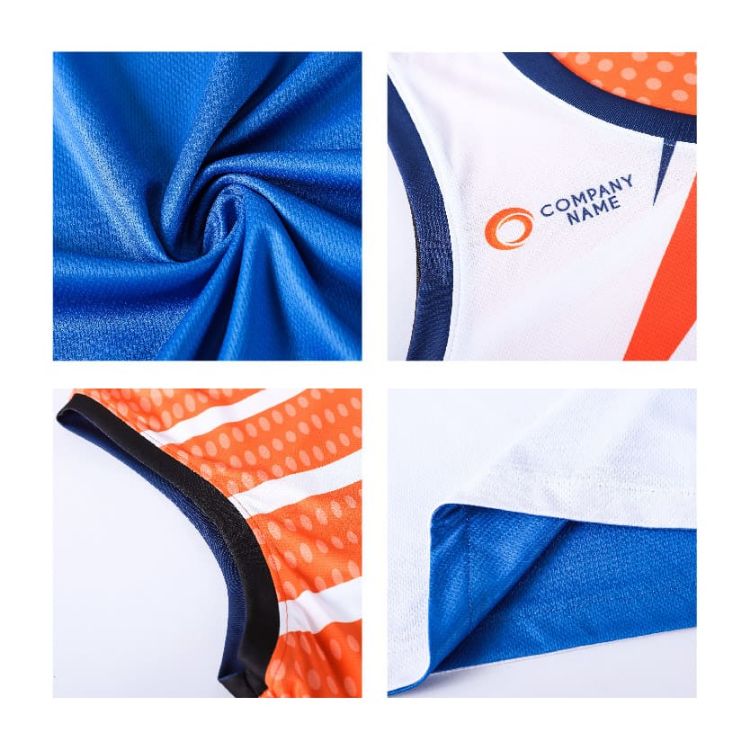 Picture of Unisex Adults 100% Polyester Sublimated Reversible Basketball Singlet