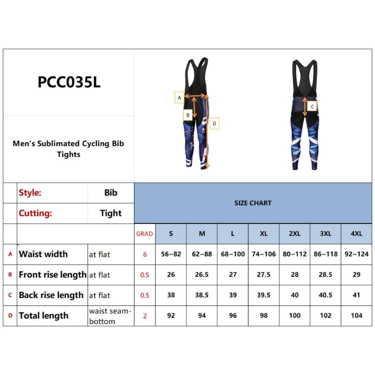 Picture of Men's Sublimated Cycling Bib Tights