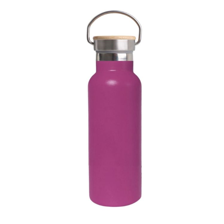 Picture of 500ml Double Wall Vacuum Bottle with Bamboo Lid