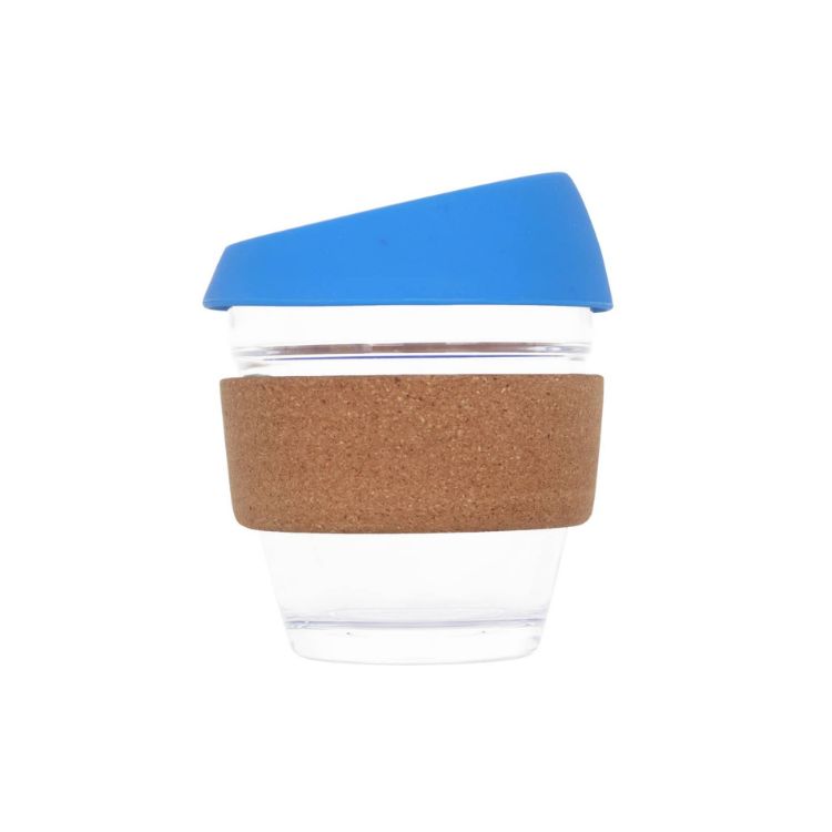 Picture of 8 OZ Reusable Glass Coffee Cup with Cork Band