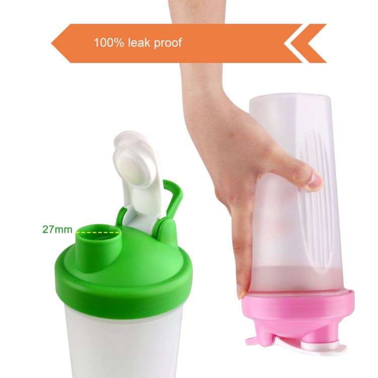 Picture of BPA Free Fitness Shaker Bottle with Loop 600ml