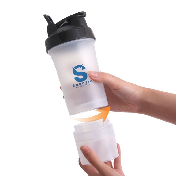 Picture of 500ml 3 in 1 Fitness Protein Shaker Bottle