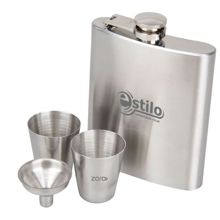 Picture of Stainless Steel Hip Flask Set
