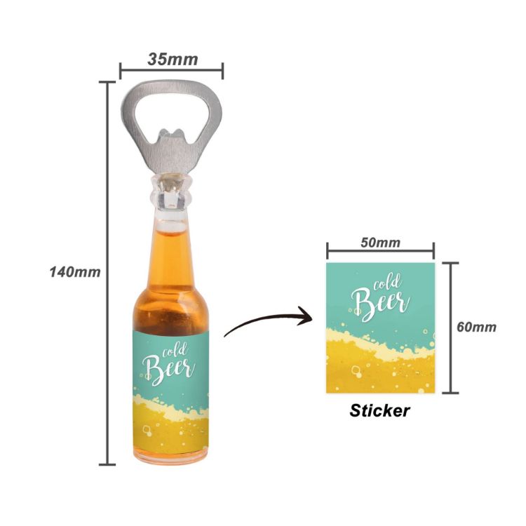 Picture of Bottle Shaped Opener with Fridge Magnet