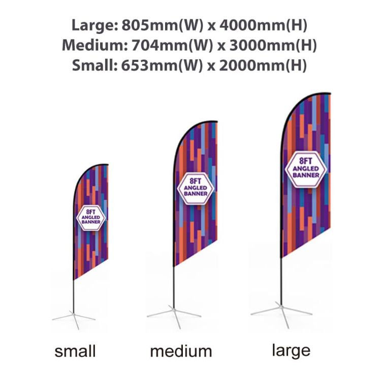 Picture of Large(80.5*400cm) Angled Feather Banners 15ft