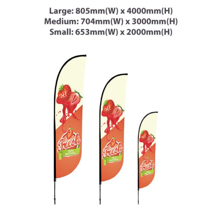 Picture of Medium(70.4*300cm) Convex Feather Banners 13ft