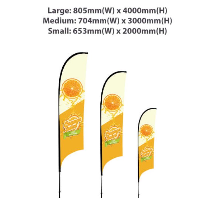 Picture of Large(80.5*400cm) Concave Feather Banners 15ft