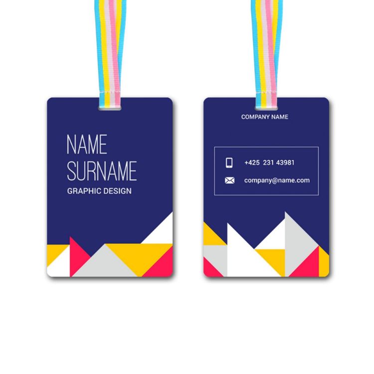 Picture of Large Unique Printed Name Tag (90 x 130 mm)