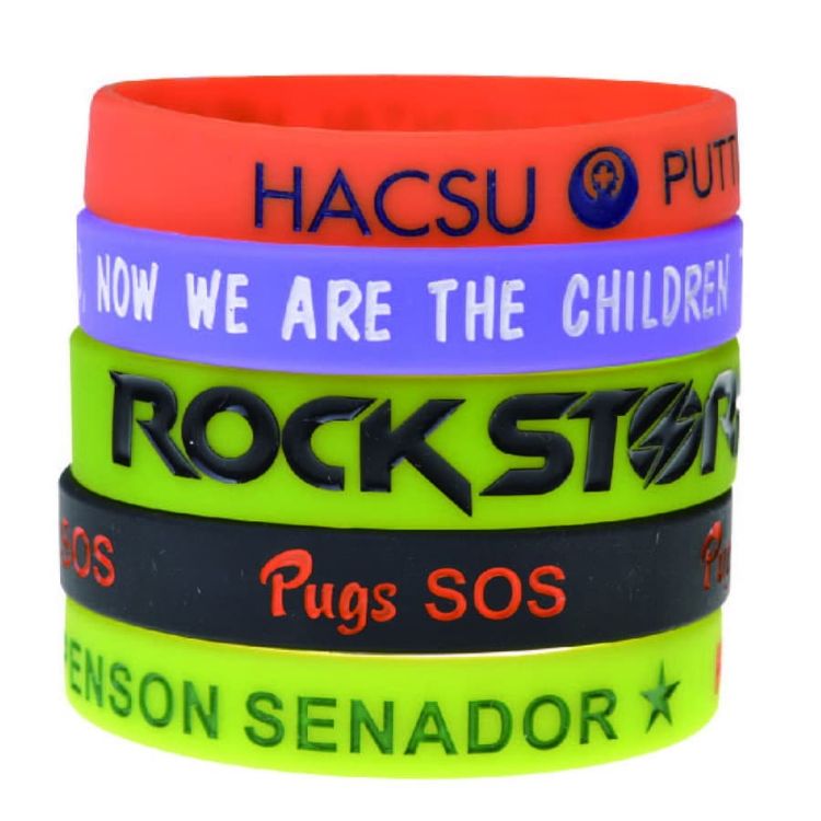 Picture of Debossed Colour Filled Wristband