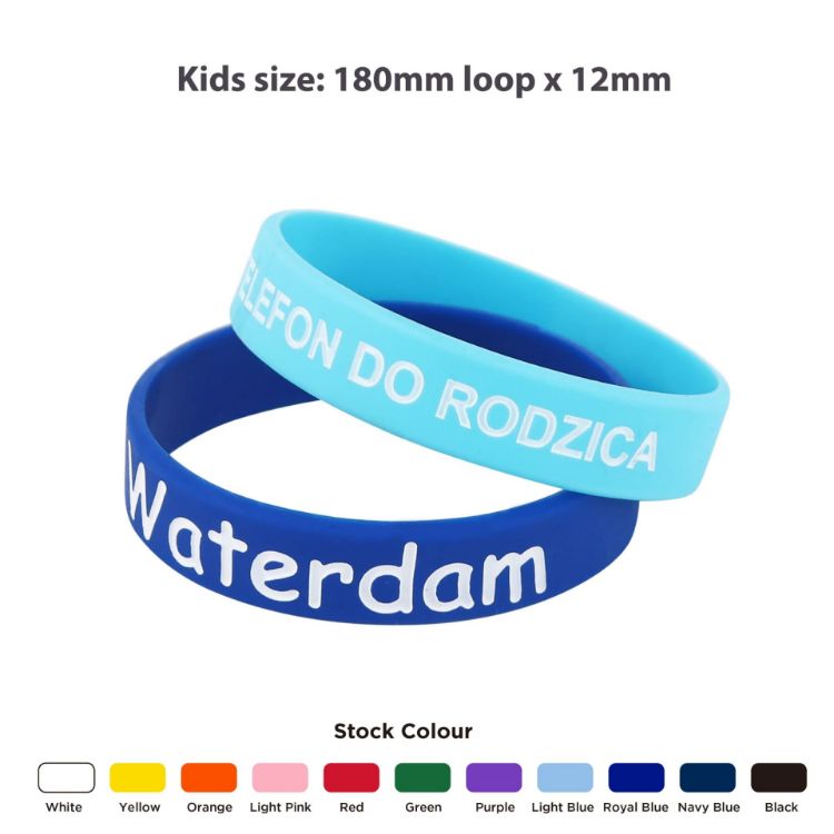 Picture of Debossed Colour Filled Wristband