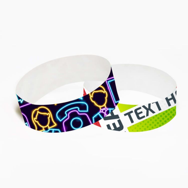 Picture of 25mm Width Disposable Full Colour Tyvek Wristband