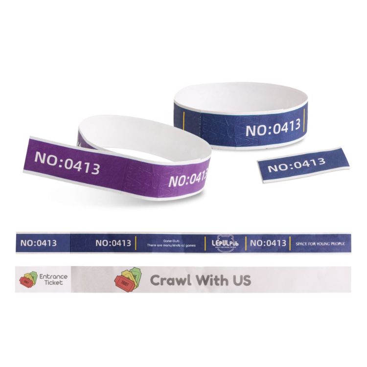 Picture of Tabbed Disposable Tyvek Wristband