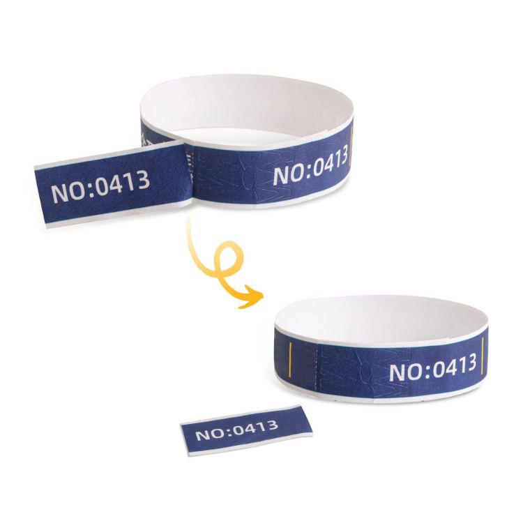 Picture of Tabbed Disposable Tyvek Wristband