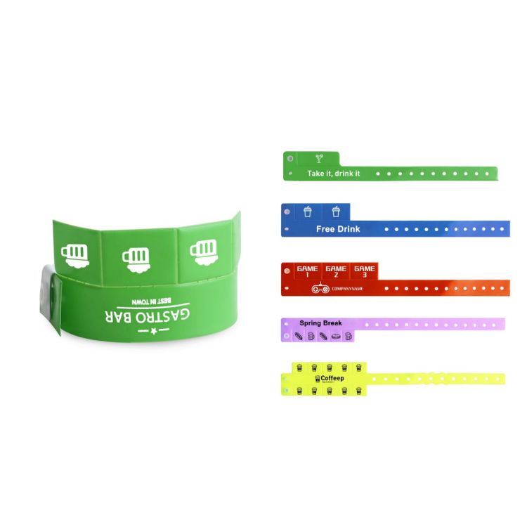 Picture of Tabbed Disposable PVC Wristband