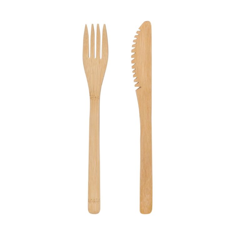 Picture of 6 pieces Bamboo Cutlery Set