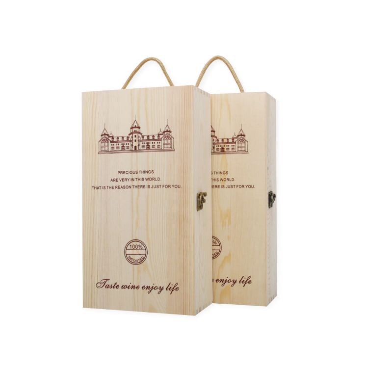 Picture of Double Bottle Wooden Wine Box